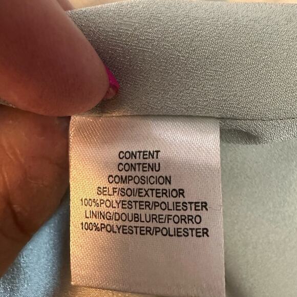 Wayf Wrap Formal Bridesmaid dress Sage green Ruffle V-Neck Size Medium - Picture 8 of 9